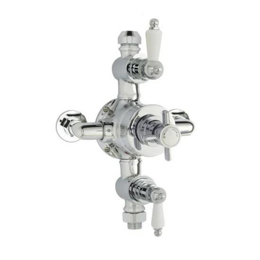 Gray Nuie Edwardian Triple Thermostatic Chrome Shower Valve