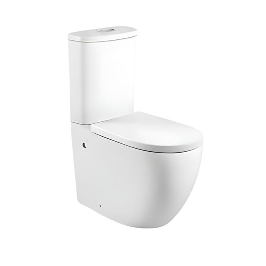 Light Gray Bracera Bruges Close Coupled Toilet Back to Wall