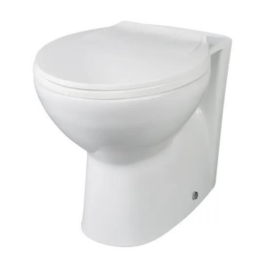 Light Gray Nuie Melbourne White Back To Wall Toilet Pan