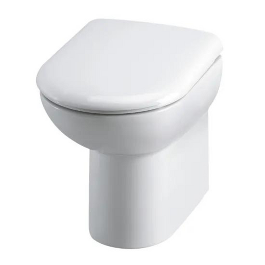 Lavender Nuie Lawton Comfort Height White Back to Wall Toilet Pan