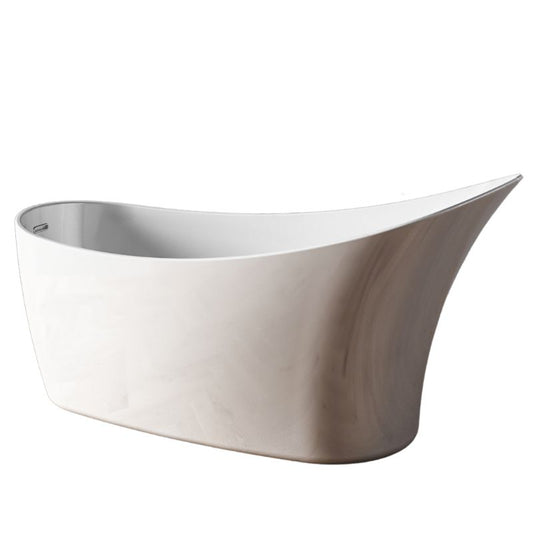 Light Gray Charlotte Edwards PORTOBELLO Bathtub Gloss White Acrylic Freestanding Slipper