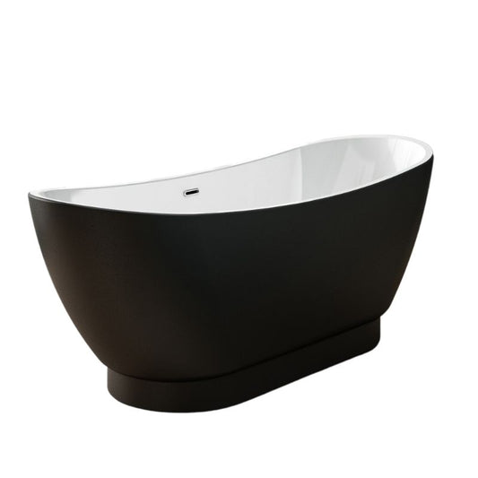 Light Gray Charlotte Edwards RICHMOND Bathtub Matt Black Acrylic Freestanding Slipper