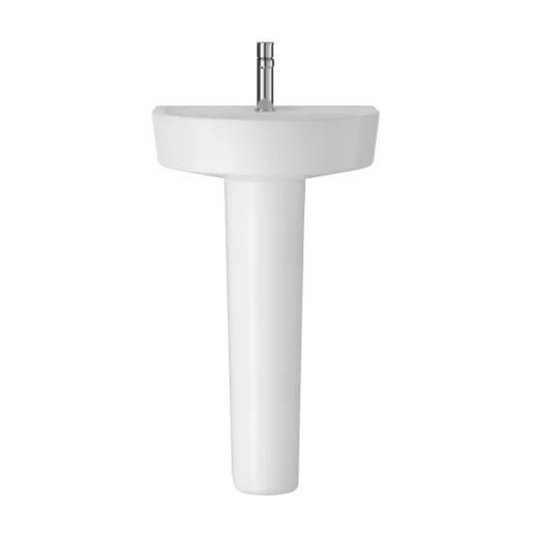 Light Gray Hudson Reed Luna 520mm Basin & Pedestal Sink