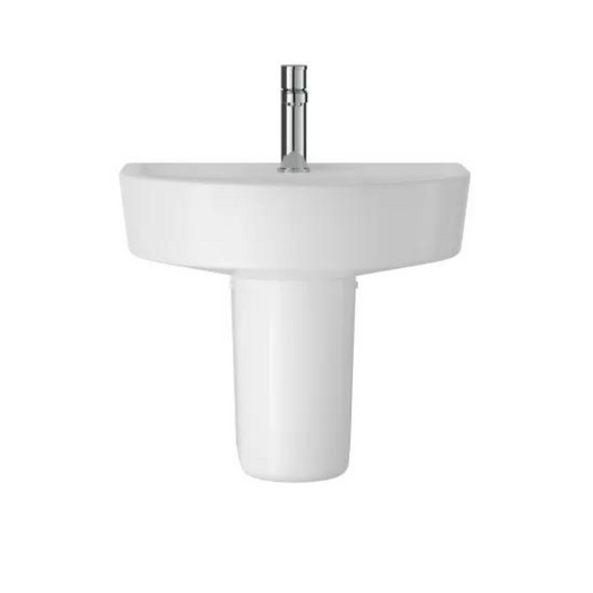 Light Gray Hudson Reed Luna 420mm Basin & Semi Pedestal Sink