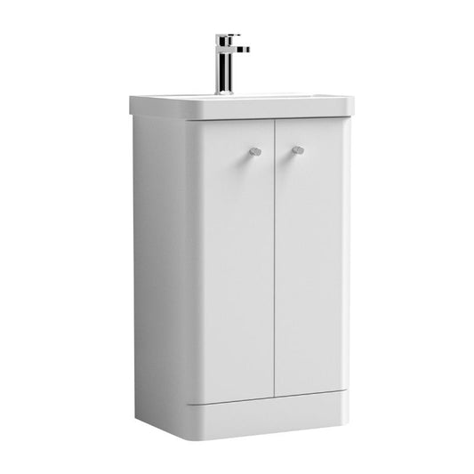 Light Gray Orden CHORUS Floor Standing Vanity and Basin 2 Door