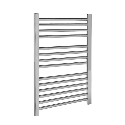 Dark Gray Nuie Chrome Straight Ladder Towel Rail Radiator 500 x 700mm