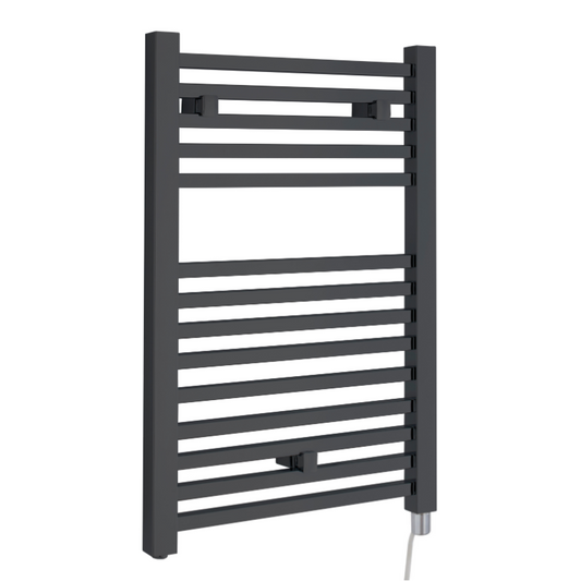 Dark Slate Gray Nuie Anthracite Chrome Electric Radiator 690 x 500mm (300 Watt)