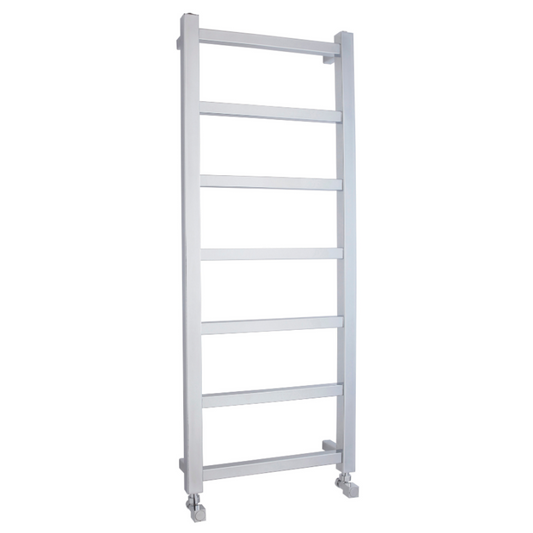 Light Gray Nuie Chrome Heated Towel Rail Radiator 1200 x 450mm