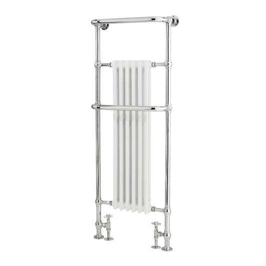 Light Gray Old London Chrome Brampton Towel Rail 1500 x 575mm