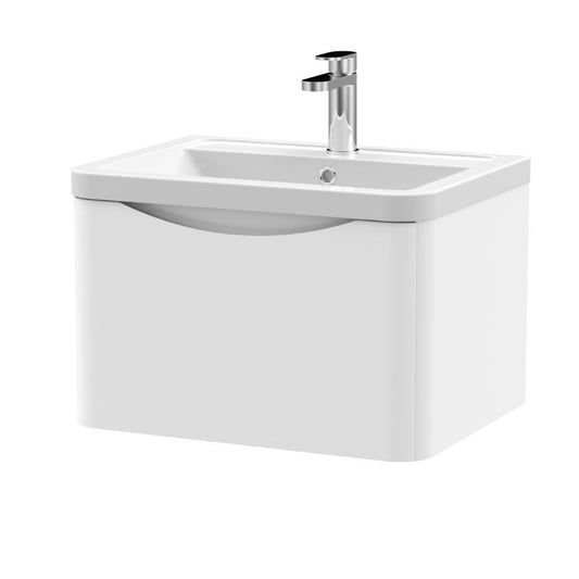 Light Gray Orden ALUNE Wall Hung Vanity and Basin Ceramic 1 Drawer