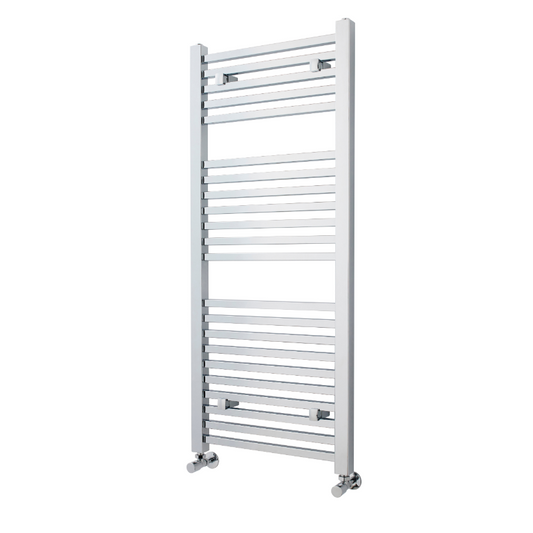 Light Gray Nuie Chrome Square Ladder Towel Rail Radiator 1200 x 500mm