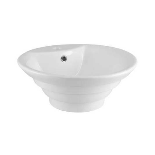 Light Gray Nuie Round White Vessel Sink 460 x 460 x 220mm