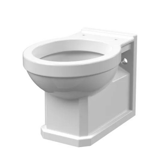 Gray Nuie Carlton White Wall Hung Toilet Pan Vitreous China