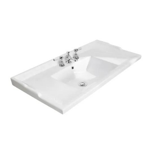 Lavender Nuie 1000mm Traditional Basin 3 Tap Hole Sink