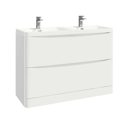 Beige Scudo Bella 1200 Floor Cabinet and Basin