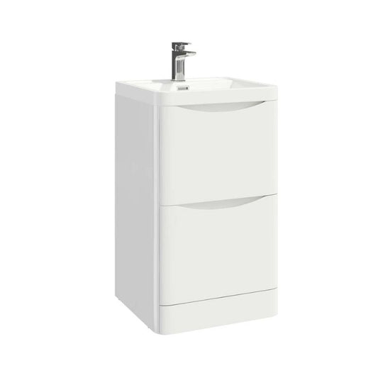 Light Gray Scudo Bella 500 Floor Cabinet and Basin