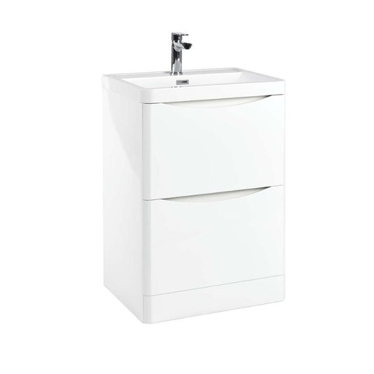 White Smoke Scudo Bella 600 Floor Cabinet and Basin