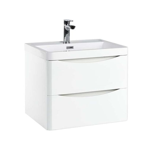 White Smoke Scudo Bella 600 Wall Mounted Cabinet and Basin