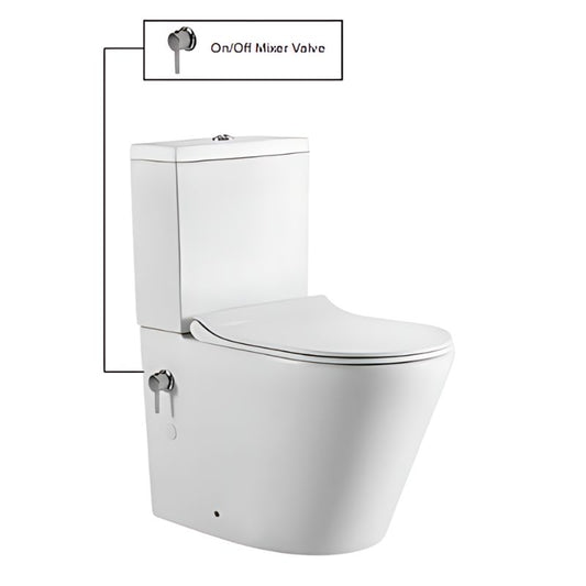 Light Gray Bracera Regal Close Coupled Bidet Toilet