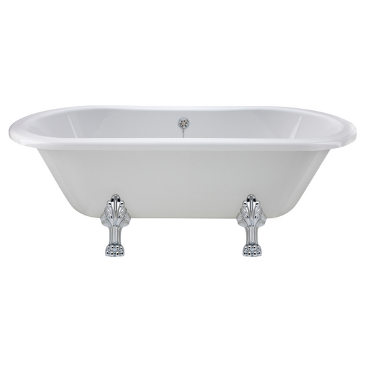 Gray Old London Acrylic Double Ended Freestanding Bath - Pride Leg Set