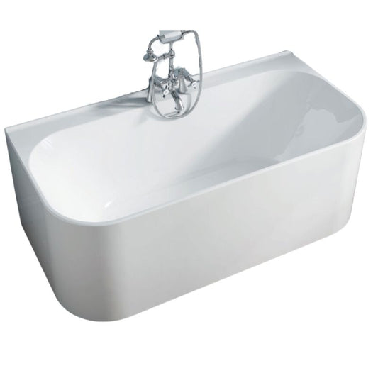 Light Gray Royce Morgan JASPAR Bathtub Acrylic Back to Wall Freestanding