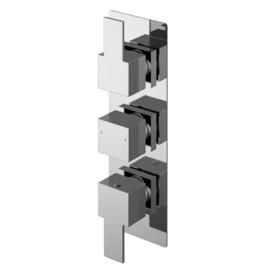 Gray Nuie Sanford Triple Thermostatic Chrome Shower Valve with Diverter