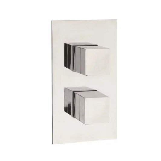 Light Gray Hudson Reed Lennox Chrome Twin Thermostatic Shower Valve