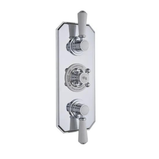 Light Gray Hudson Reed White Topaz Triple Thermostatic Chrome Shower Valve