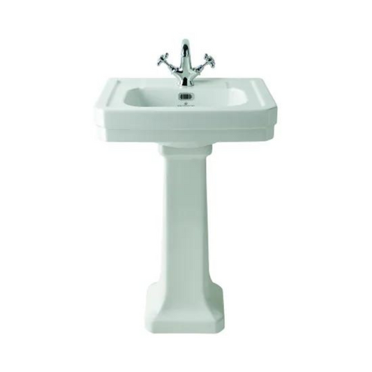 Gray B C Designs Victrion 640mm Basin & Pedestal Sink 1TH