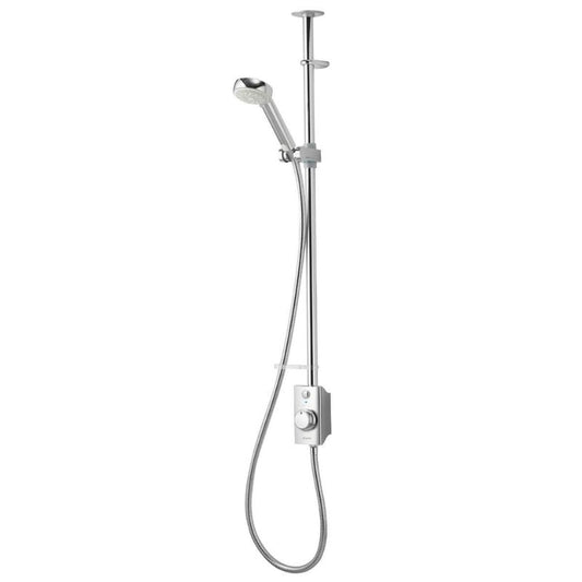 Light Gray Aqualisa Visage Q Smart Digital Shower Exposed with Adjustable Head