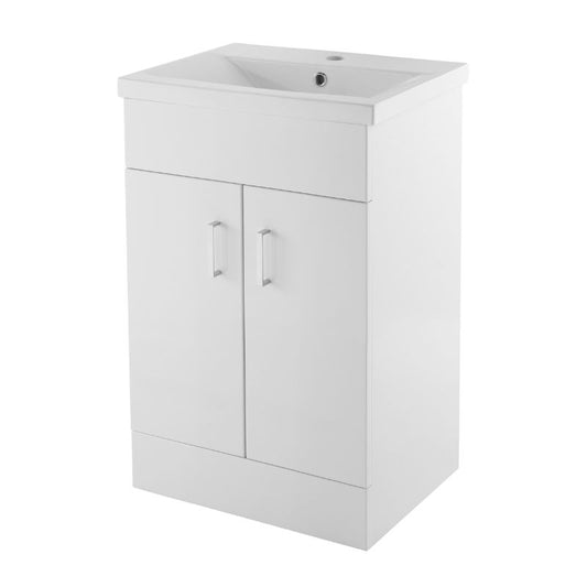 Light Gray Orden VESTA Floor Standing Vanity and Basin 2 Door