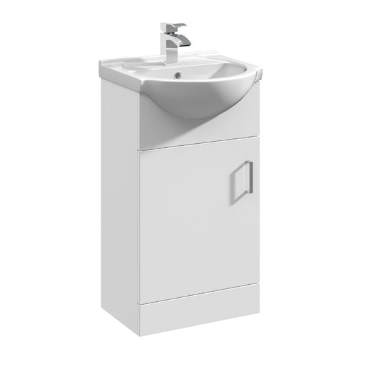 Light Gray Orden MIFAS Floor Standing Vanity and Basin Round