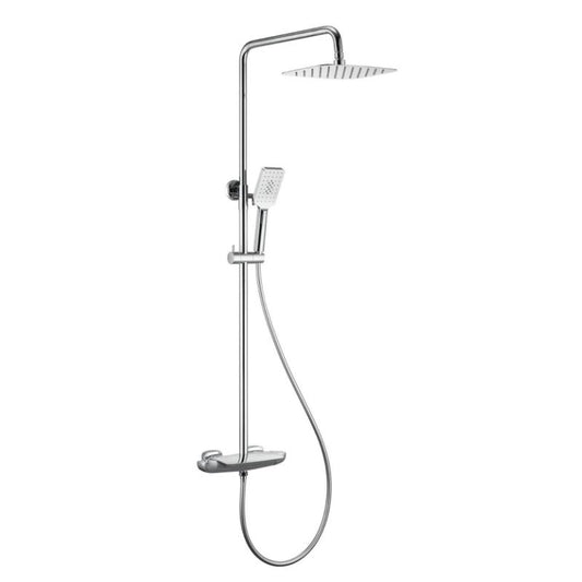 Light Gray Bracera Wisp Waterfall Exposed Thermostatic Bath Shower Kit